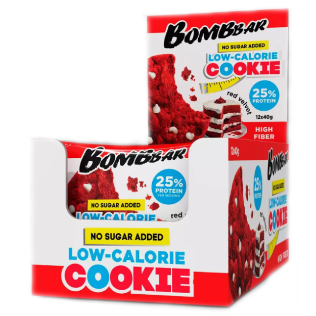 Bombbar Baltyminiai sausainiai 40 g - Red Velvet Cake Bombbar Baltyminiai sausainiai 40 g - Red Velvet Cake
