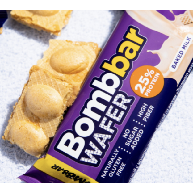 Bombbar Baltyminis Vaflis 32 g - keptas pienas Bombbar Baltyminis Vaflis 32 g - keptas pienas