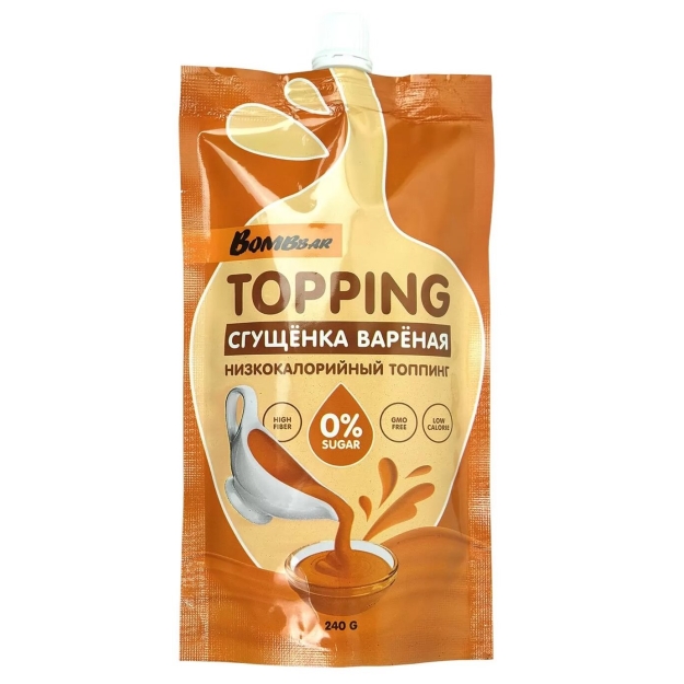 Bombbar Topping 240 g - Virtas sutirštintas paveikslėlį Bombbar Topping 240 g - Virtas sutirštintas nuotrauka
