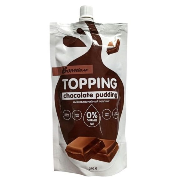Bombbar Topping 240 g - Šokolādes pudiņš bilde Bombbar Topping 240 g - Šokolādes pudiņš fotogrāfija