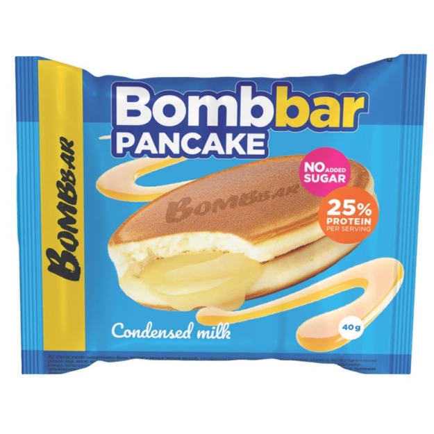 Bombbar Протеиновый панкейк 40 г - Сгущенное молоко Bombbar Протеиновый панкейк 40 г - Сгущенное молоко