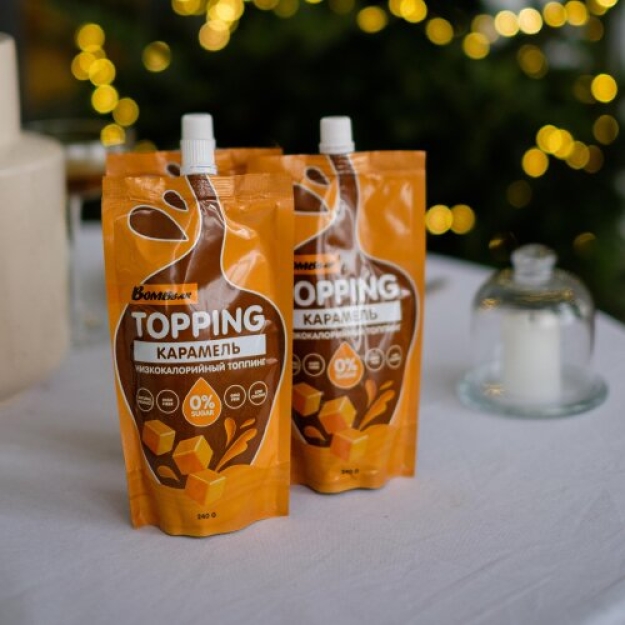 Bombbar Topping 240 g - Karamelė paveikslėlį Bombbar Topping 240 g - Karamelė nuotrauka