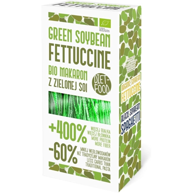 Diet Food Bio žalia Fettucini iš sojos pupelių 200 g Diet Food Bio žalia Fettucini iš sojos pupelių 200 g