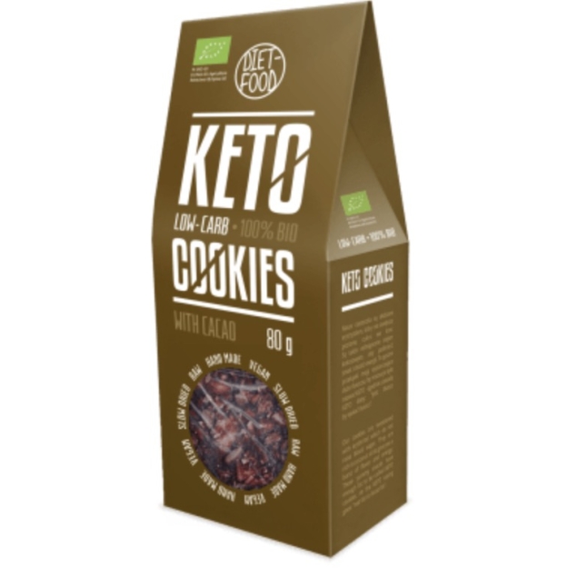 Diet Food Bio Keto Cepumi ar kakao 80 g bilde Diet Food Bio Keto Cepumi ar kakao 80 g fotogrāfija