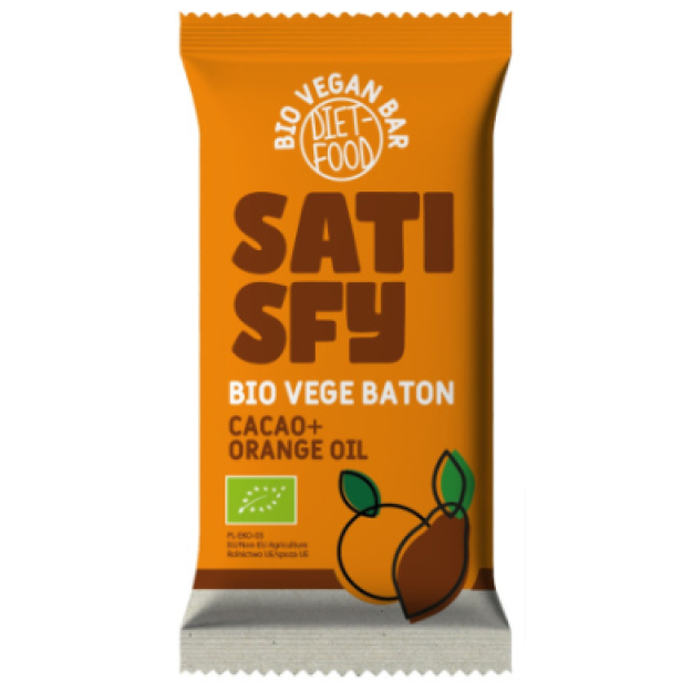Diet Food Bio Bar 35 g - Kakao + Apelsīnu Eļļa Satisfy Diet Food Bio Bar 35 g - Kakao + Apelsīnu Eļļa Satisfy
