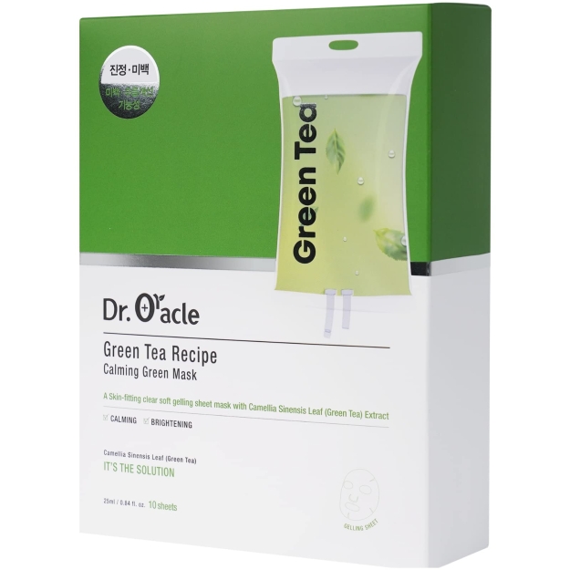 Dr. Oracle Recipe Mask Маска для лица с зеленым чаем 10 шт картинка Dr. Oracle Recipe Mask Маска для лица с зеленым чаем 10 шт фото