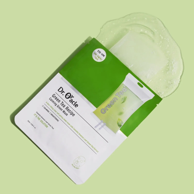 Dr. Oracle Recipe Mask Маска для лица с зеленым чаем 10 шт картинка Dr. Oracle Recipe Mask Маска для лица с зеленым чаем 10 шт фото