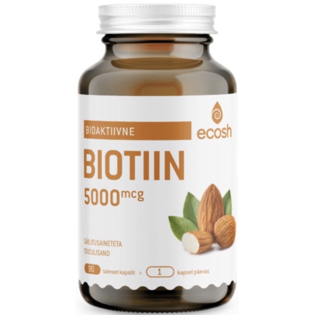 Ecosh Biotin (vitamin B7) 90 capsules photo