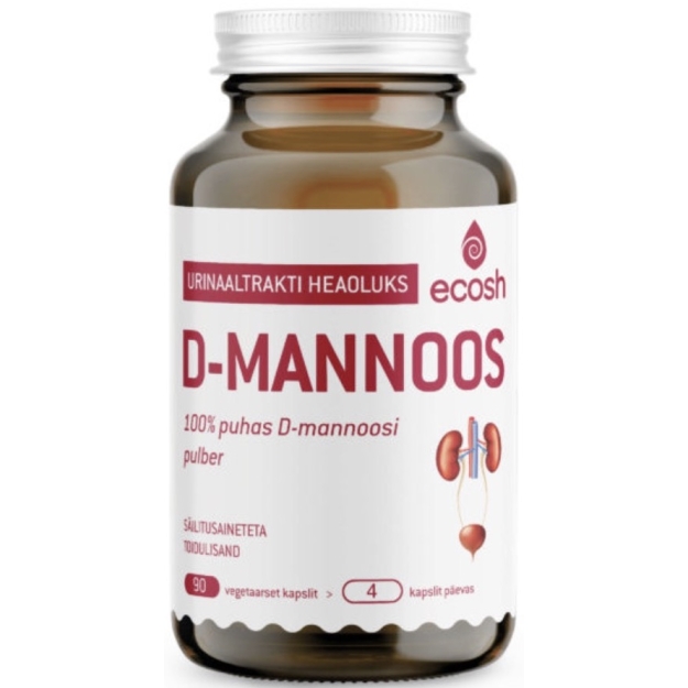 Ecosh D-mannoos 90 vege kapslit pilt Ecosh D-mannoos 90 vege kapslit foto