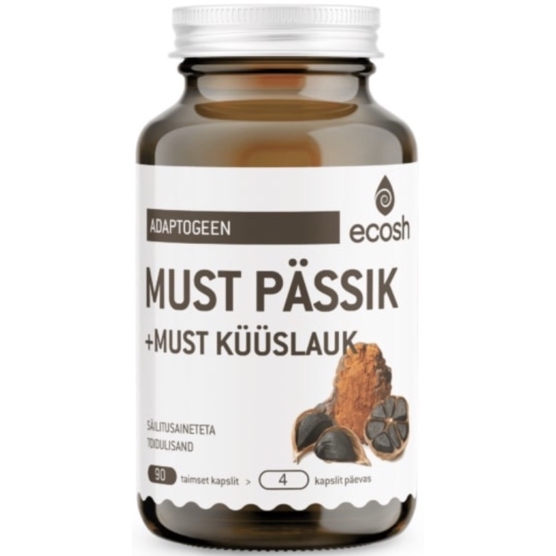 Ecosh Must pässik + Must küüslauk 90 kapslit foto
