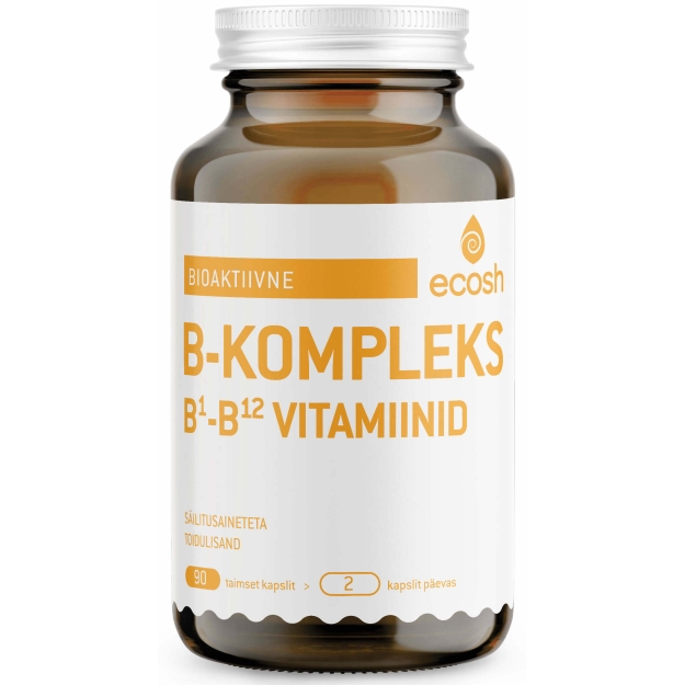 Ecosh B vitamīnu bioaktīvais komplekss 90 kapsulas fotogrāfija