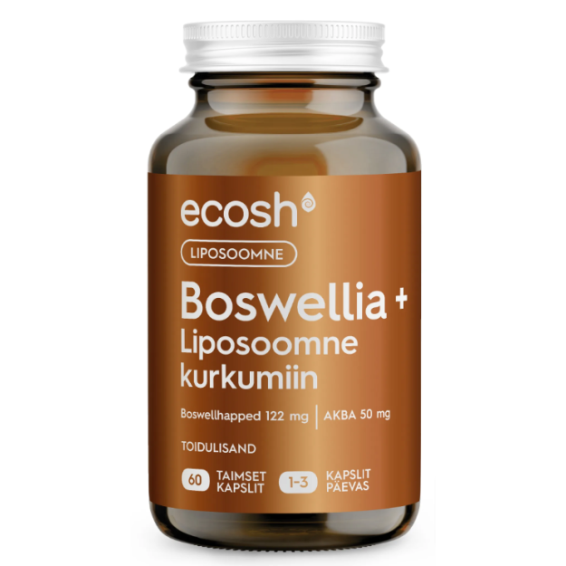 Ecosh Boswellia + Liposoomne kurkumiin 60 kapslit Ecosh Boswellia + Liposoomne kurkumiin 60 kapslit