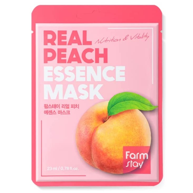 Farmskin Real Essence Тканевая маска для лица - Персик Farmskin Real Essence Тканевая маска для лица - Персик