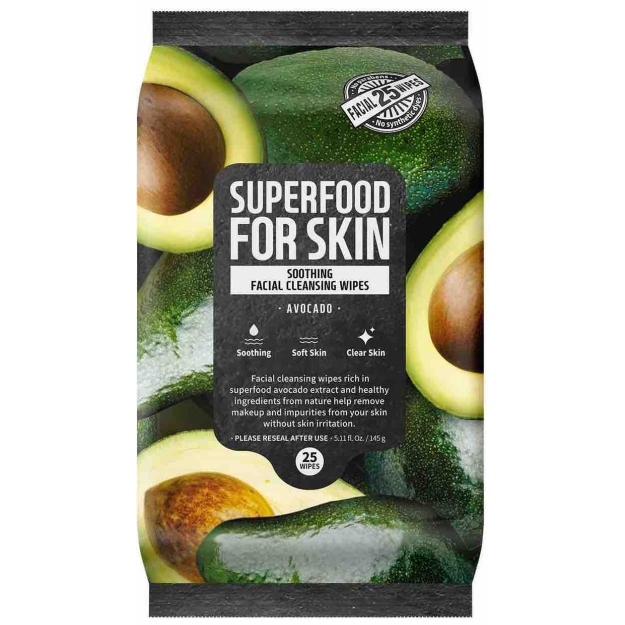 Farmskin Meigi eemaldamise salvrätikud avokaado ekstraktiga pilt Farmskin Meigi eemaldamise salvrätikud avokaado ekstraktiga foto