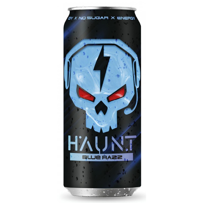 Fitness Food Factory Energinis gėrimas HAUNT 450 ml -Blue Razz