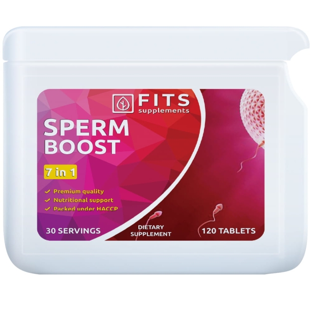 FITS Sperm Boost 7 in 1 Complex tabletes bilde FITS Sperm Boost 7 in 1 Complex tabletes fotogrāfija