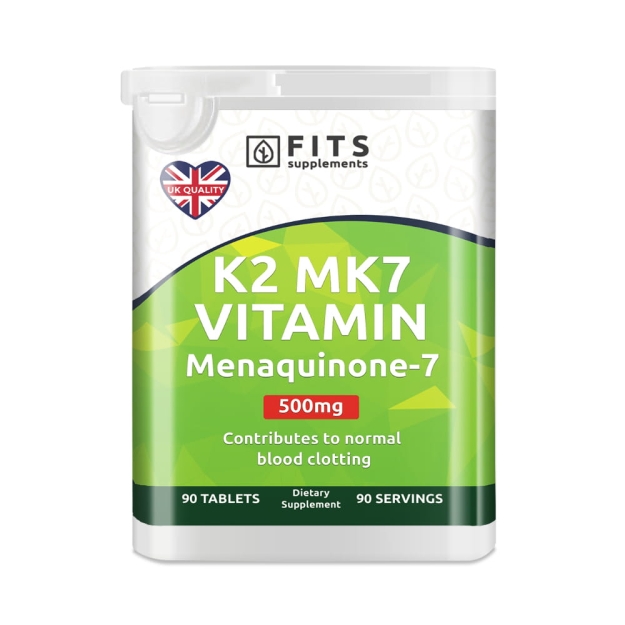 FITS K2-Vitamīns MK7 500 mcg N90 tabletes fotogrāfija