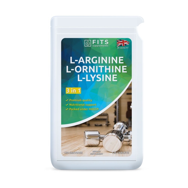 FITS L-argininas L-ornitinas L-lizinas tabletės N120 paveikslėlį FITS L-argininas L-ornitinas L-lizinas tabletės N120 nuotrauka