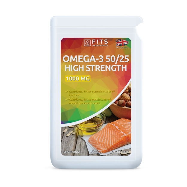 FITS Omega-3 High Strength 50/25 1000mg softgels N90 fotogrāfija