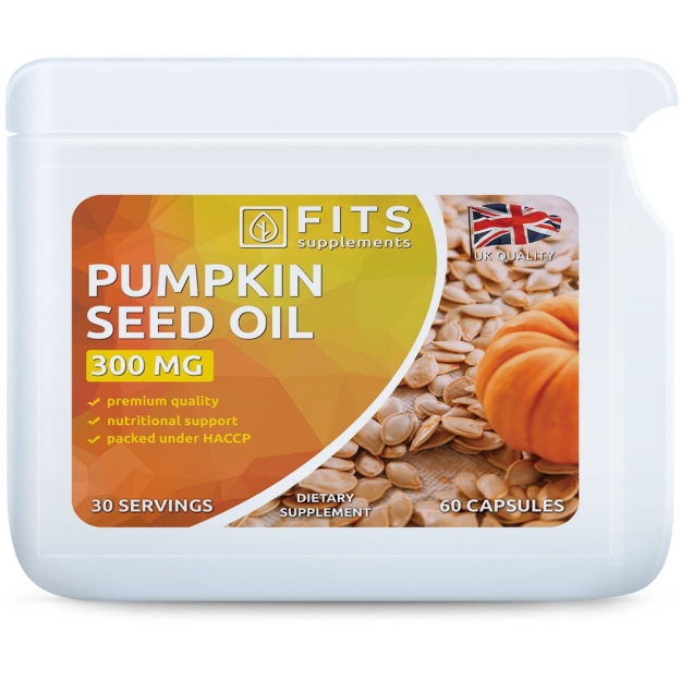 FITS Pumpkin Seed Oil 300mg capsules fotogrāfija