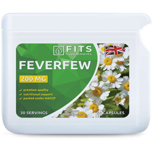 FITS Feverfew 200mg kapsulės paveikslėlį FITS Feverfew 200mg kapsulės nuotrauka