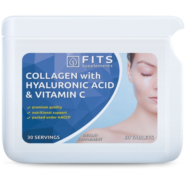 FITS Collagen with Hyaluronic Acid & Vitamin C tablets fotogrāfija