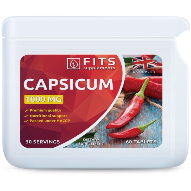 FITS Capsicum 1000mg 60 tablets nuotrauka