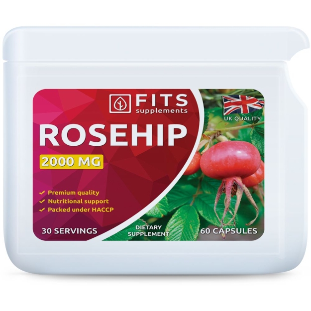 FITS Rosehip Extract 2000mg 60 capsules bilde FITS Rosehip Extract 2000mg 60 capsules fotogrāfija