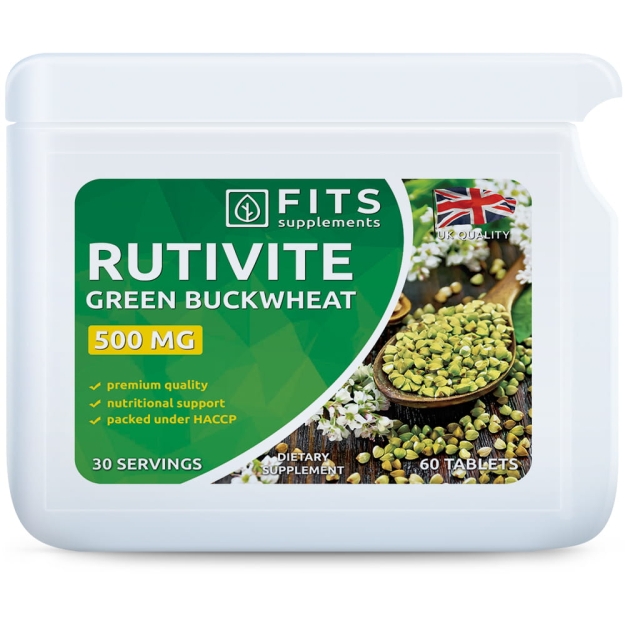FITS Rutivite Green Buckwheat 500mg tablets fotogrāfija
