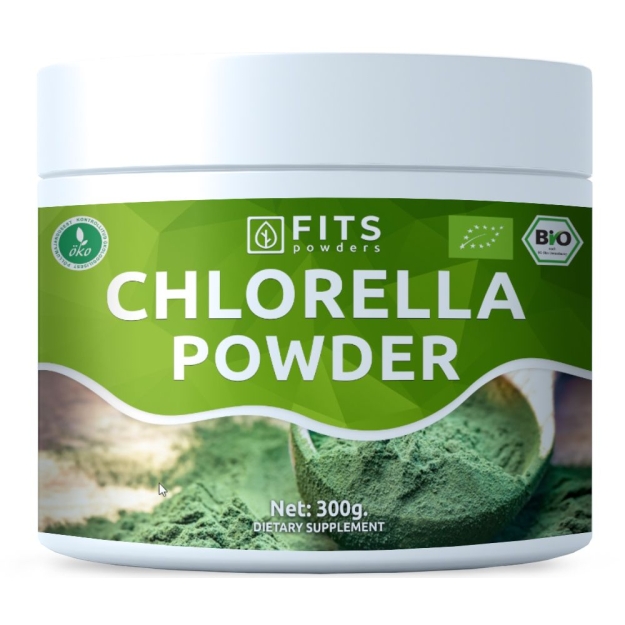FITS BIO Organic Chlorella 300g powder paveikslėlį FITS BIO Organic Chlorella 300g powder nuotrauka