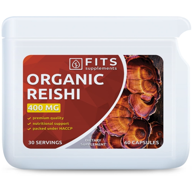 FITS Organic Reishi 400mg kapsulas bilde FITS Organic Reishi 400mg kapsulas fotogrāfija