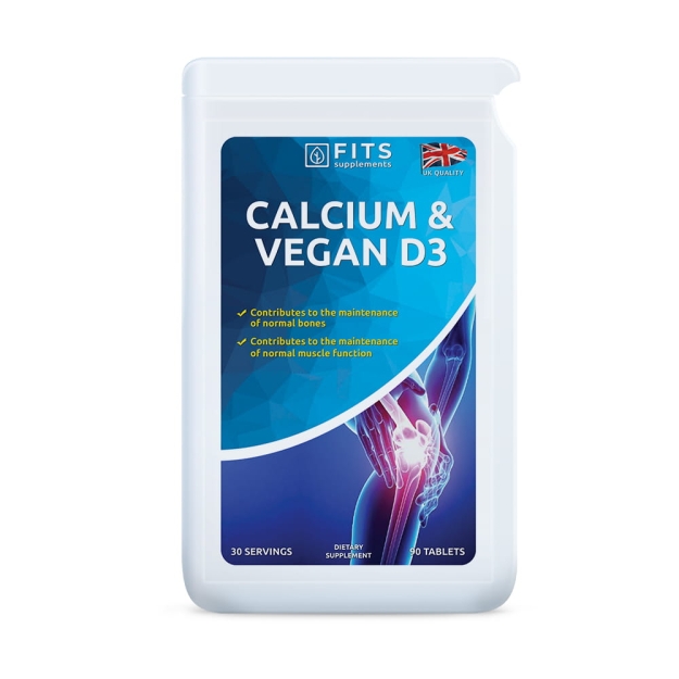 FITS Kalcijs + Vegan D-vitamīns tabletes fotogrāfija