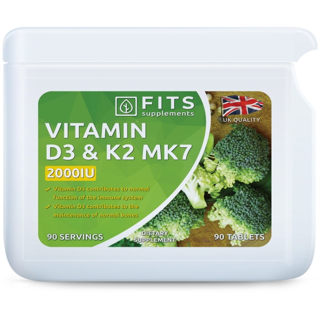 Vitamin D3 2000IU with Vitamin K2 90 tablets