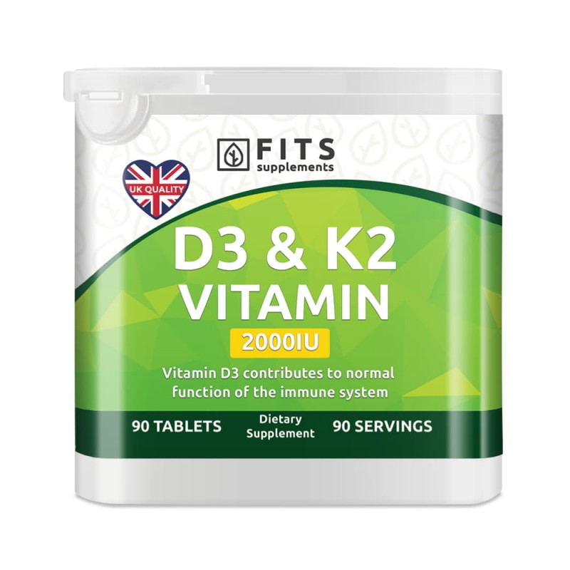 FITS D3-Vitamiin 50 mcg (2000IU), K2-Vitamiin tabletid N90 foto