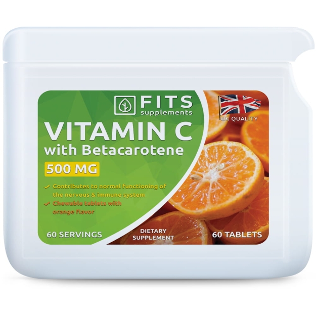 FITS Vitamin C 500mg Orange with Betacarotene chewable tablets picture FITS Vitamin C 500mg Orange with Betacarotene chewable tablets photo