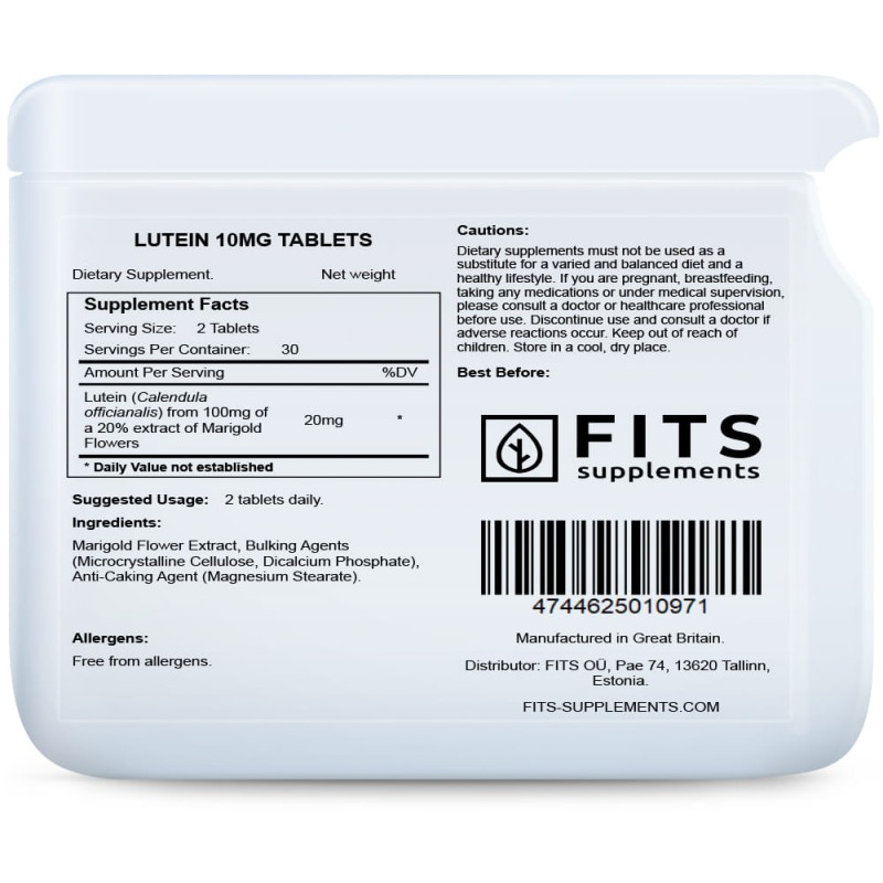 FITS Luteiin 10 mg tabletid foto