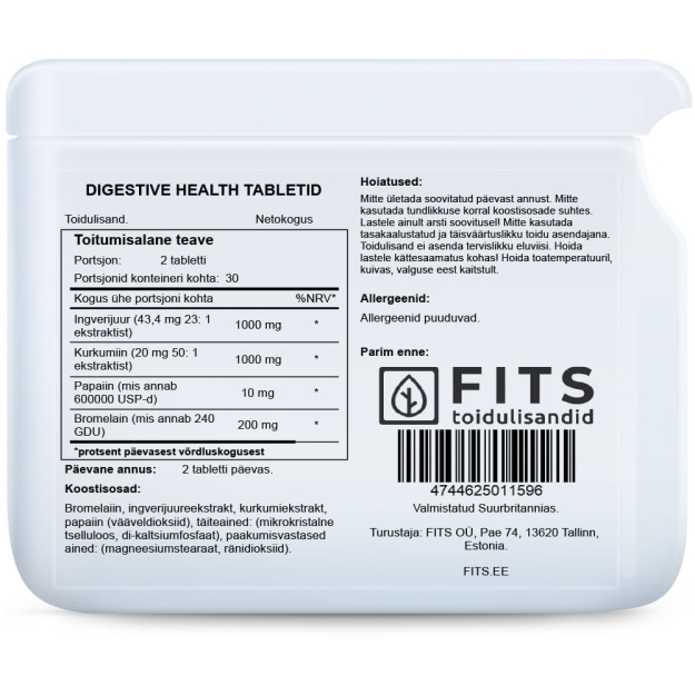 FITS Digestive Health tabletes bilde FITS Digestive Health tabletes fotogrāfija