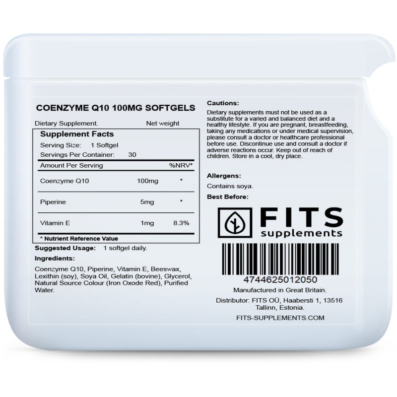 FITS Koensüüm Q10 100 mg kapslid foto