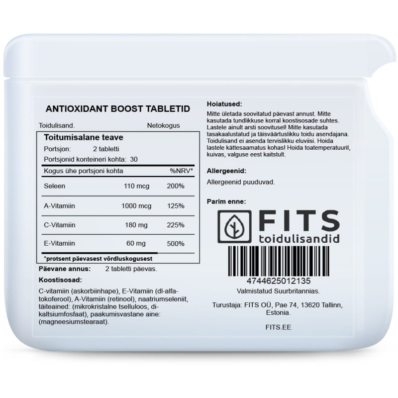 FITS Antioxidant Boost tabletid foto