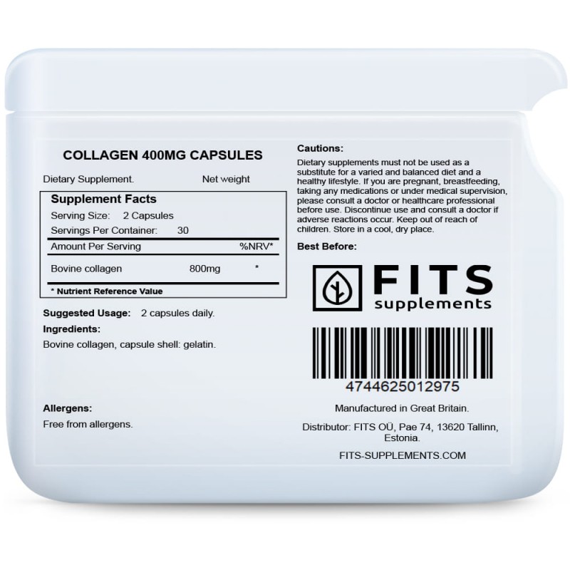 FITS Kollageen 400 mg kapslid foto