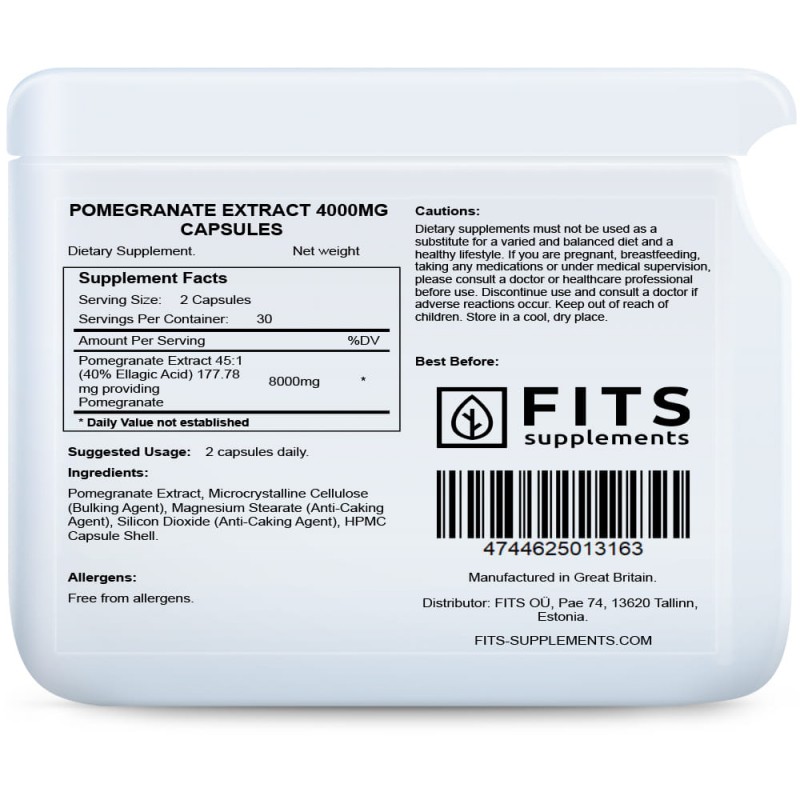 FITS Granaatõuna ekstrakt 4000 mg kapslid foto