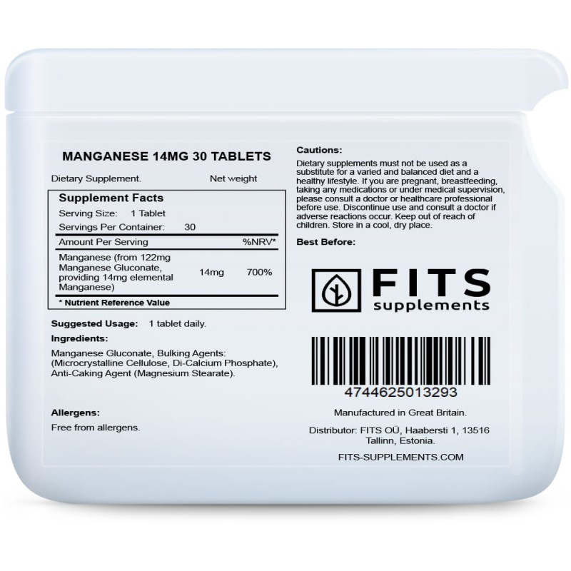 FITS Mangaan 14 mg tabletid foto