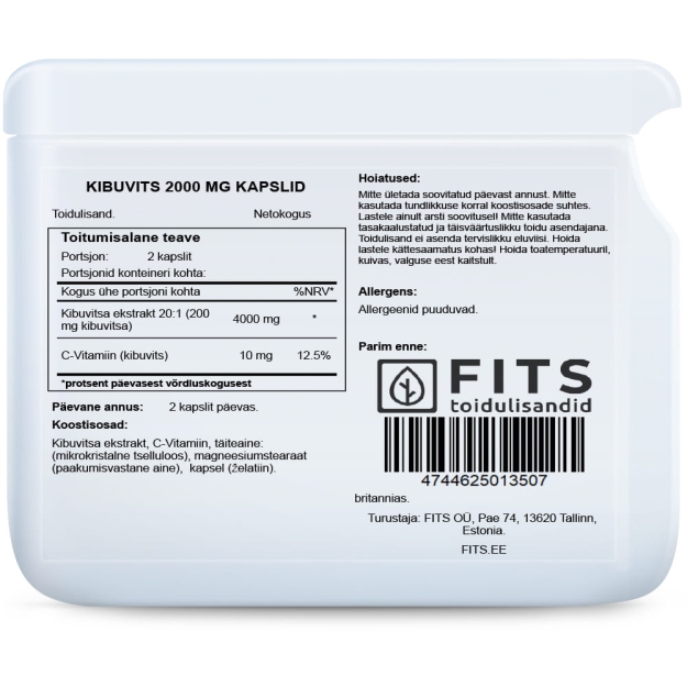 FITS Rosehip Extract 2000mg 60 capsules bilde FITS Rosehip Extract 2000mg 60 capsules fotogrāfija