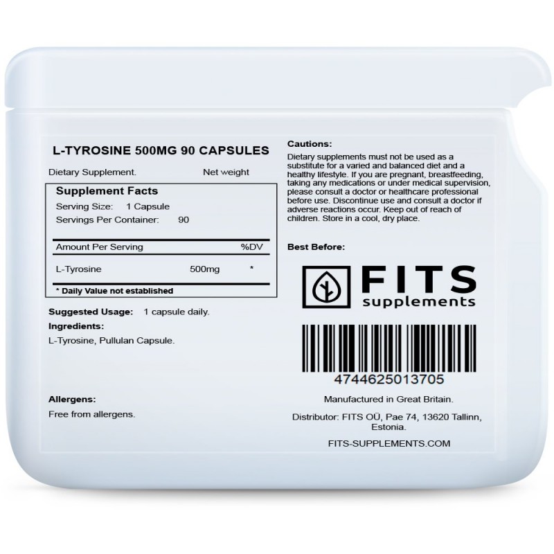 FITS L-Türosiin 500 mg kapslid N90 foto