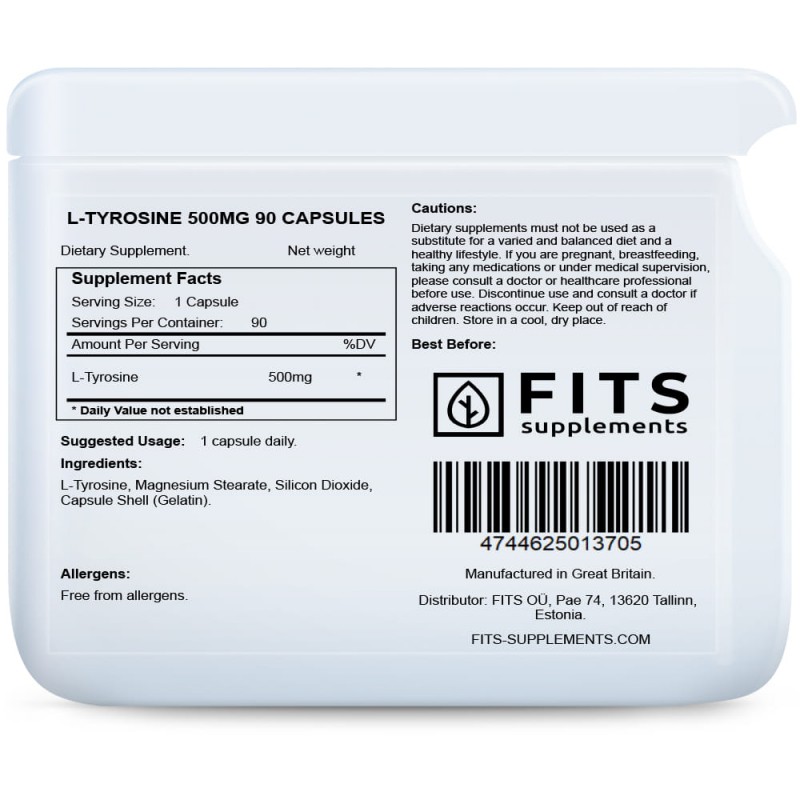 FITS L-Türosiin 500 mg kapslid N90 foto
