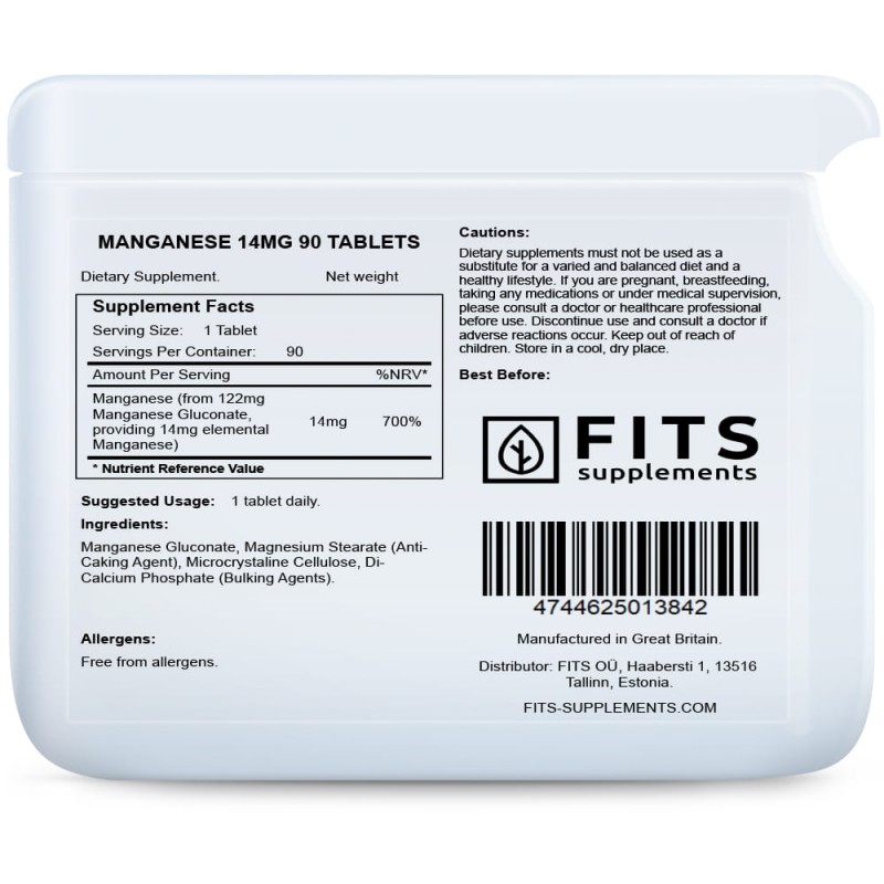 FITS Mangaan 14 mg tabletid N90 foto