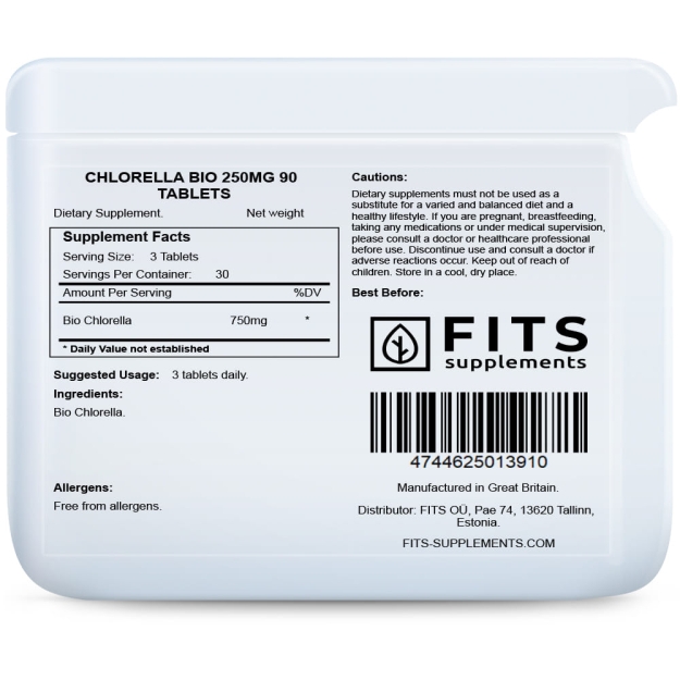 FITS Chlorella BIO 500mg tabletės N180 paveikslėlį FITS Chlorella BIO 500mg tabletės N180 nuotrauka