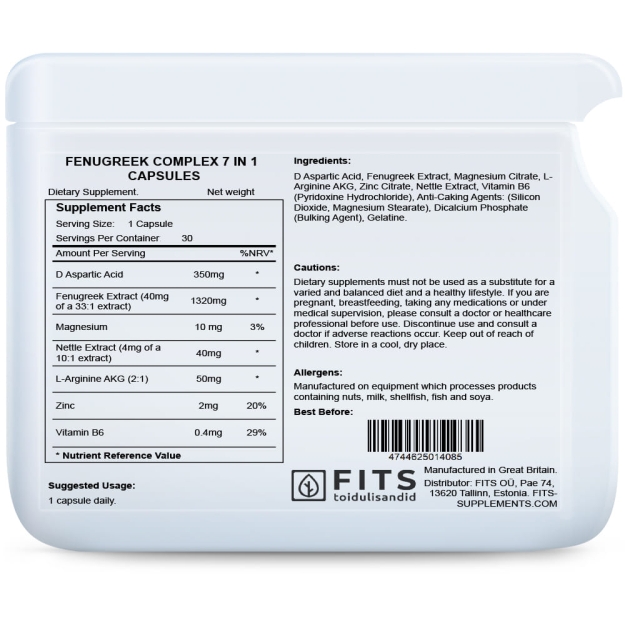 FITS Fenugreek Complex 7 in 1 capsules paveikslėlį FITS Fenugreek Complex 7 in 1 capsules nuotrauka