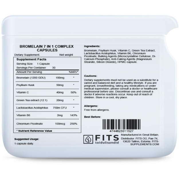 FITS Bromelain 7 in 1 Complex capsules picture FITS Bromelain 7 in 1 Complex capsules photo