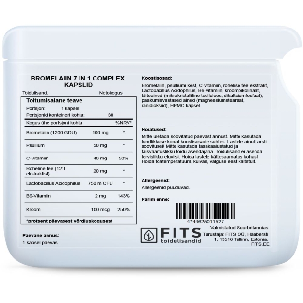 FITS Bromelain 7 in 1 Complex capsules picture FITS Bromelain 7 in 1 Complex capsules photo
